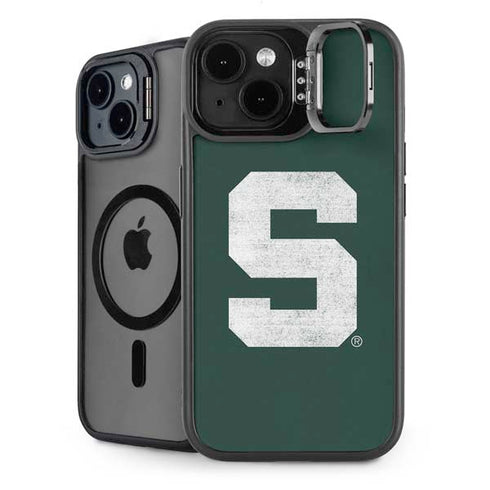 Michigan State University Spartans Away Grey S iPhone 15 Plus Kickstand Case