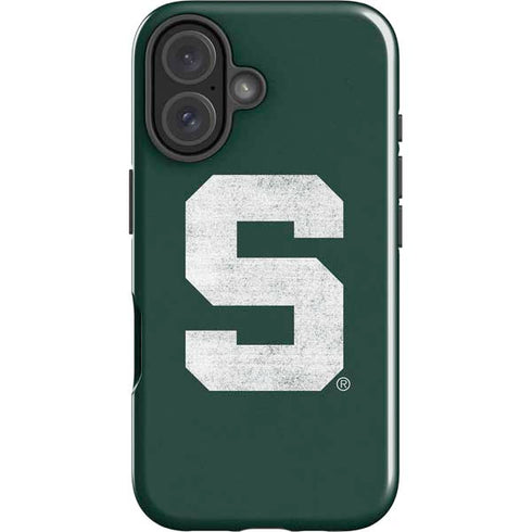 Michigan State University Spartans Away Grey S iPhone 16 Plus Impact Case
