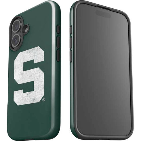 Michigan State University Spartans Away Grey S iPhone 16 Plus Impact Case