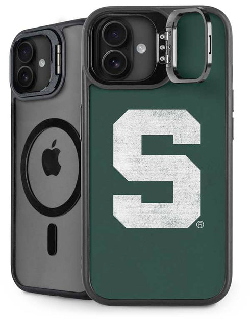 Michigan State University Spartans Away Grey S iPhone 16 Plus Kickstand Case