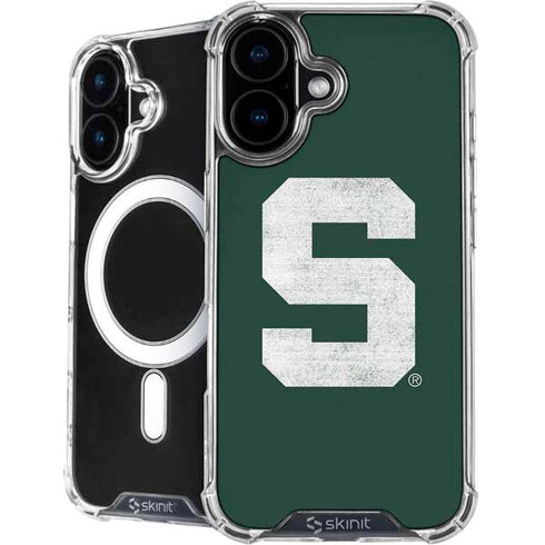 Michigan State University Spartans Away Grey S iPhone 16 Plus MagSafe Case