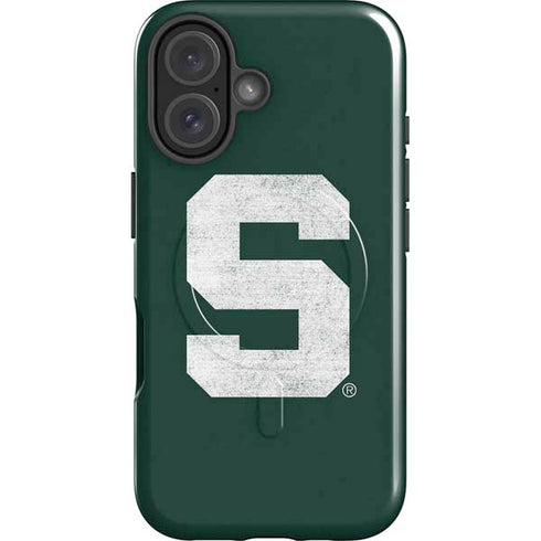 Michigan State University Spartans Away Grey S iPhone 16 Plus Magsafe Impact Case