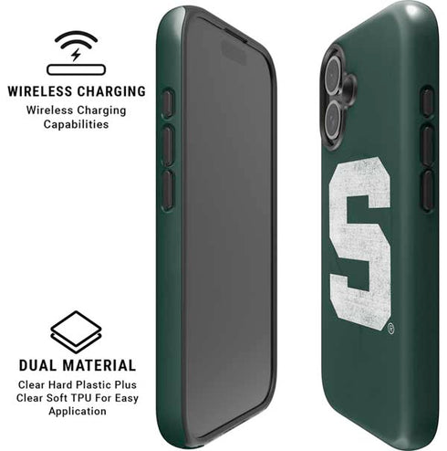 Michigan State University Spartans Away Grey S iPhone 16 Plus Magsafe Impact Case
