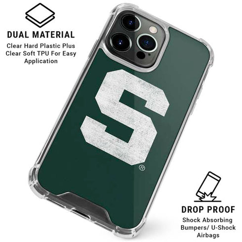 Michigan State University Spartans Away Grey S iPhone 16 Pro Max Clear Case