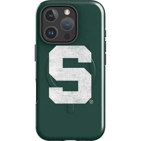 Michigan State University Spartans Away Grey S iPhone 16 Pro Max Magsafe Impact Case