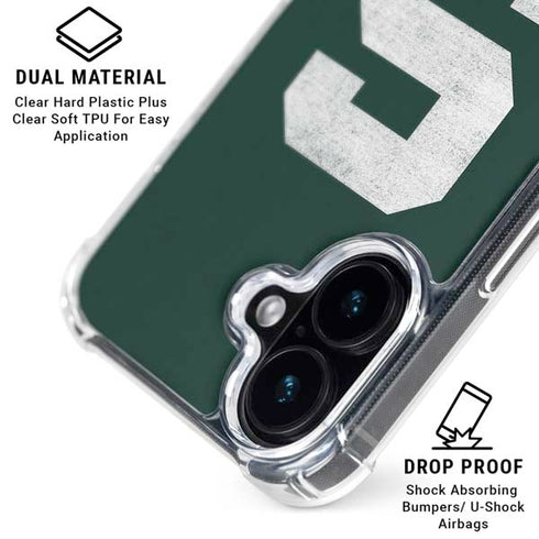 Michigan State University Spartans Away Grey S iPhone 17 Clear Case