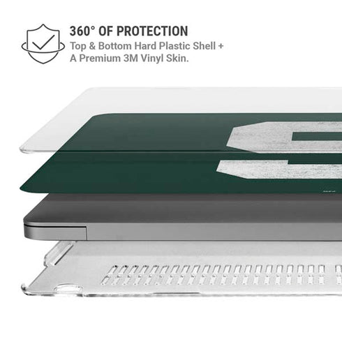 Michigan State University Spartans Away Grey S MacBook Pro 14in (2021-24) Case plus Skin
