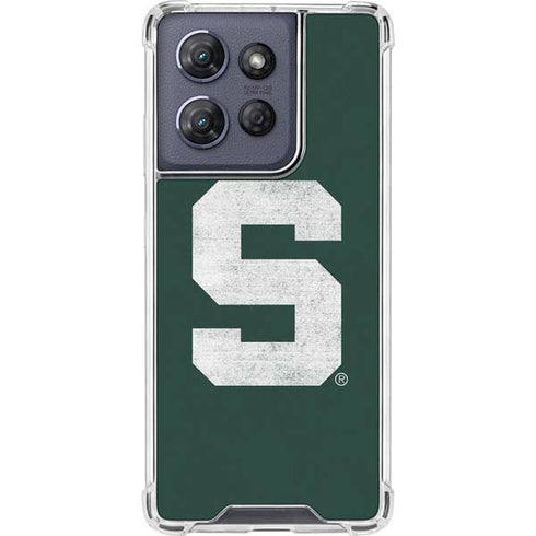 Michigan State University Spartans Away Grey S Moto G 5G (2025) Clear Case