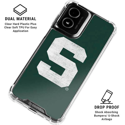 Michigan State University Spartans Away Grey S Moto G Power 5G (2024) Clear Case