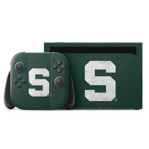 Michigan State University Spartans Away Grey S Nintendo Switch 2 (2025) with Joy-Con Skin