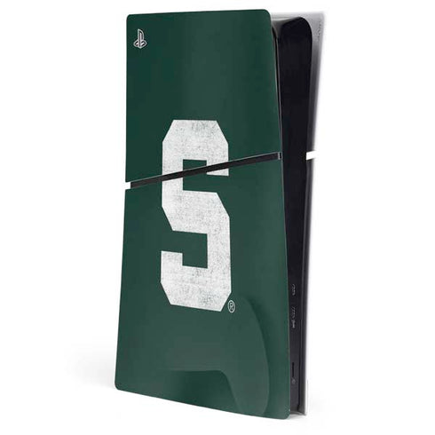 Michigan State University Spartans Away Grey S PS5 Slim Digital Edition Console Skin