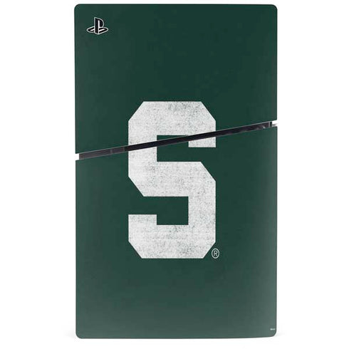 Michigan State University Spartans Away Grey S PS5 Slim Digital Edition Console Skin