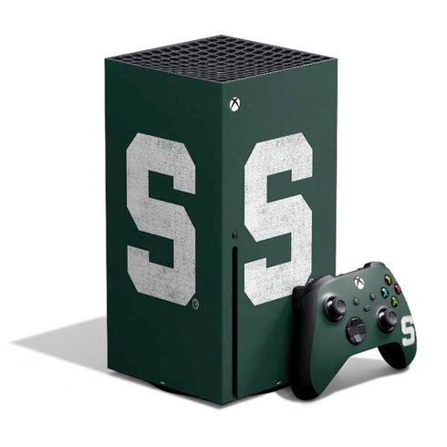 Michigan State University Spartans Away Grey S Xbox Series X Bundle Skin
