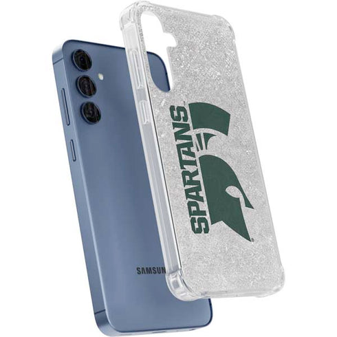 Michigan State University Spartans Half Logo Galaxy A35 5G Clear Case