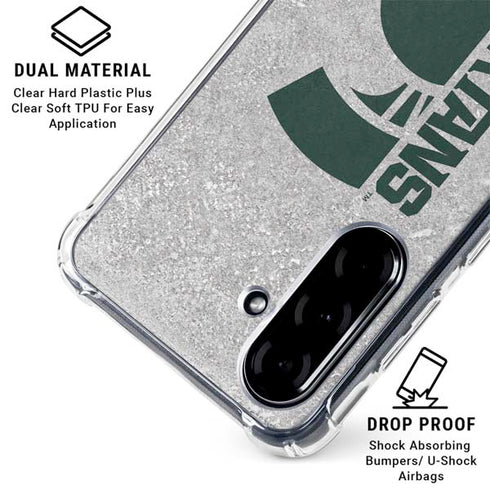 Michigan State University Spartans Half Logo Galaxy A36 5G Clear Case
