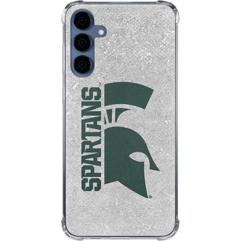 Michigan State University Spartans Half Logo Galaxy A55 5G Clear Case