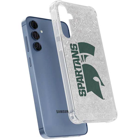 Michigan State University Spartans Half Logo Galaxy A55 5G Clear Case