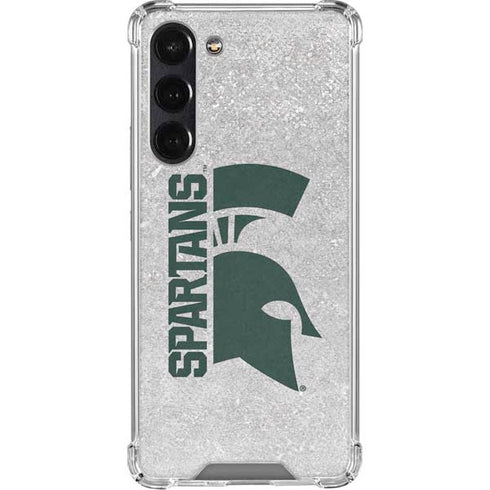 Michigan State University Spartans Half Logo Galaxy S24 FE Clear Case