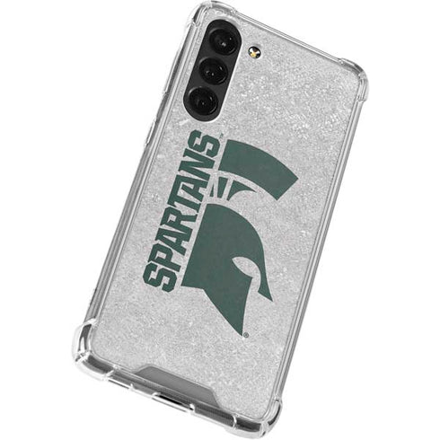 Michigan State University Spartans Half Logo Galaxy S24 FE Clear Case
