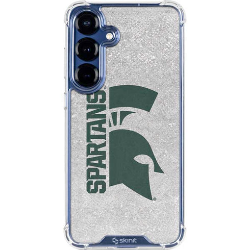 Michigan State University Spartans Half Logo Galaxy S25 Plus Clear Case