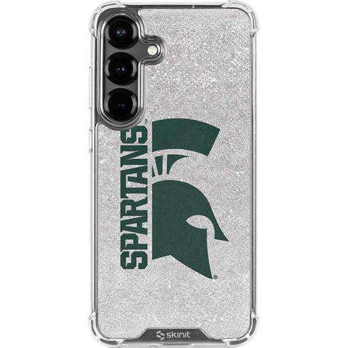 Michigan State University Spartans Half Logo Galaxy S26 Clear Case