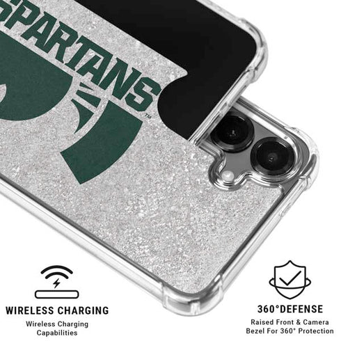Michigan State University Spartans Half Logo Galaxy S26 Clear Case