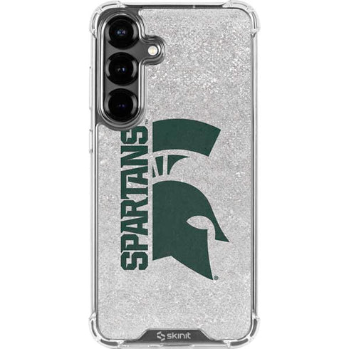 Michigan State University Spartans Half Logo Galaxy S26 Plus Clear Case