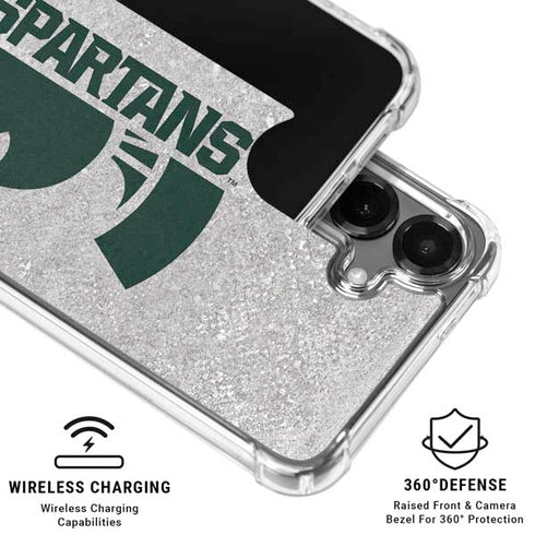 Michigan State University Spartans Half Logo Galaxy S26 Plus Clear Case