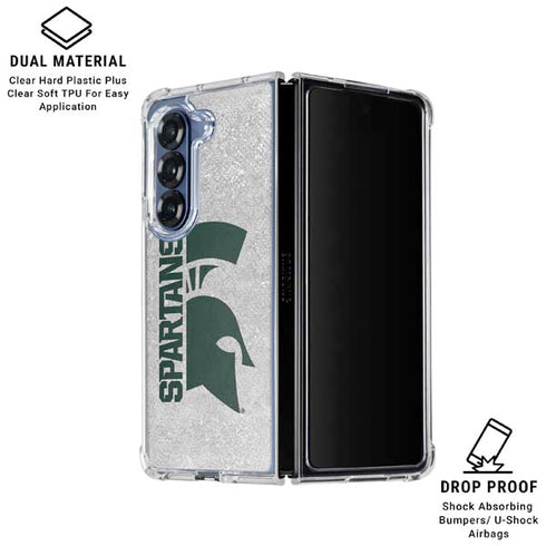 Michigan State University Spartans Half Logo Galaxy Z Fold6 Clear Case