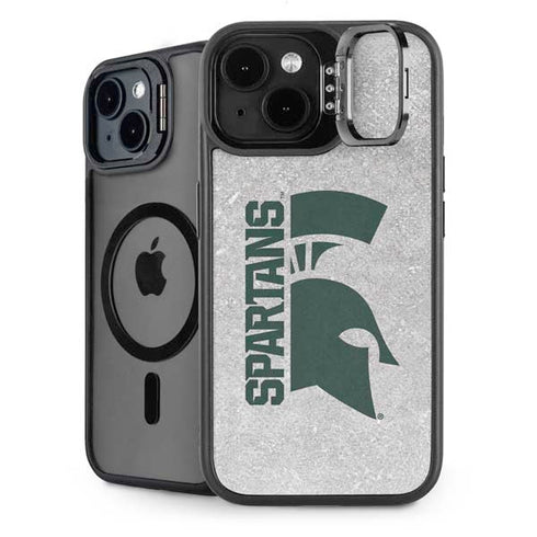 Michigan State University Spartans Half Logo iPhone 14 Plus Kickstand Case