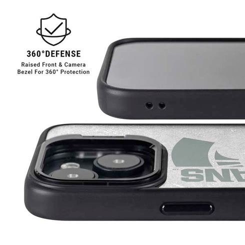 Michigan State University Spartans Half Logo iPhone 14 Plus Kickstand Case