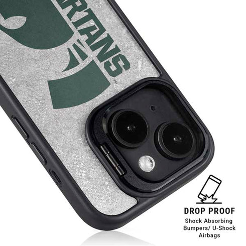 Michigan State University Spartans Half Logo iPhone 14 Plus Kickstand Case