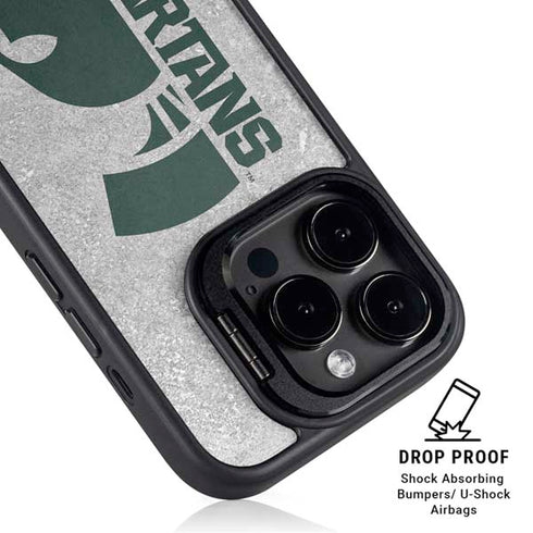 Michigan State University Spartans Half Logo iPhone 14 Pro Max Kickstand Case