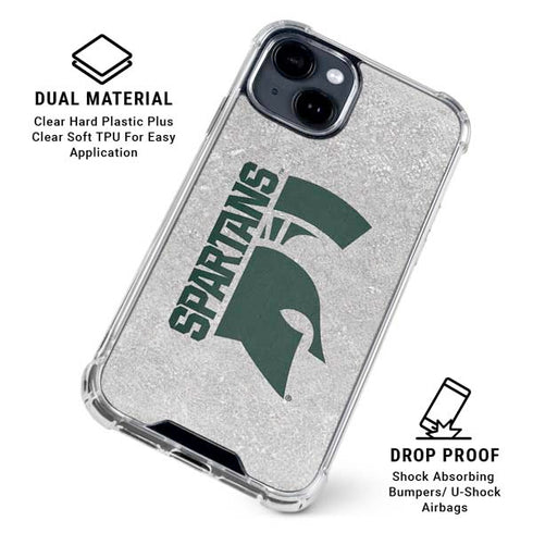Michigan State University Spartans Half Logo iPhone 15 Clear Case