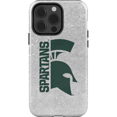 Michigan State University Spartans Half Logo iPhone 15 Pro Impact Case