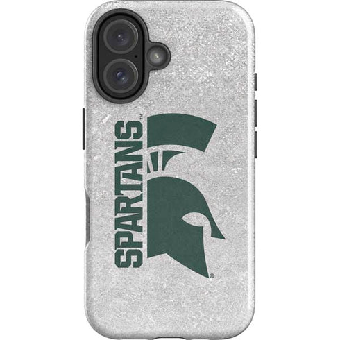 Michigan State University Spartans Half Logo iPhone 16 Impact Case