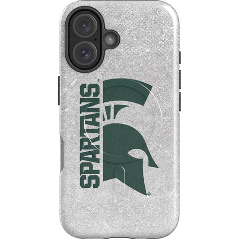 Michigan State University Spartans Half Logo iPhone 16 Magsafe Impact Case
