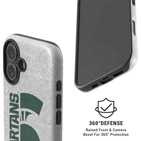 Michigan State University Spartans Half Logo iPhone 16 Magsafe Impact Case