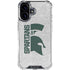 Michigan State University Spartans Half Logo iPhone 16 Plus Clear Case
