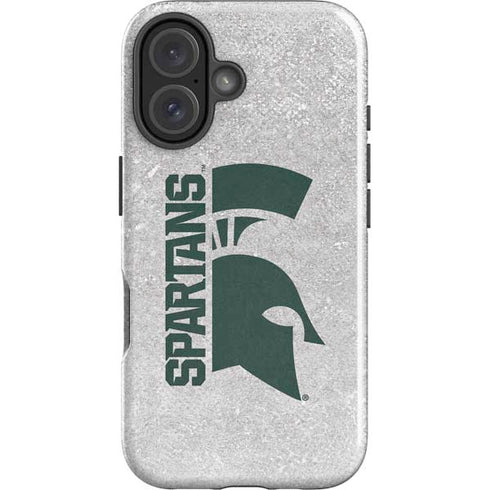 Michigan State University Spartans Half Logo iPhone 16 Plus Impact Case