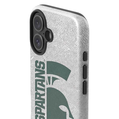 Michigan State University Spartans Half Logo iPhone 16 Plus Impact Case