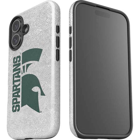 Michigan State University Spartans Half Logo iPhone 16 Plus Impact Case