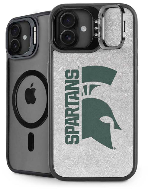 Michigan State University Spartans Half Logo iPhone 16 Plus Kickstand Case