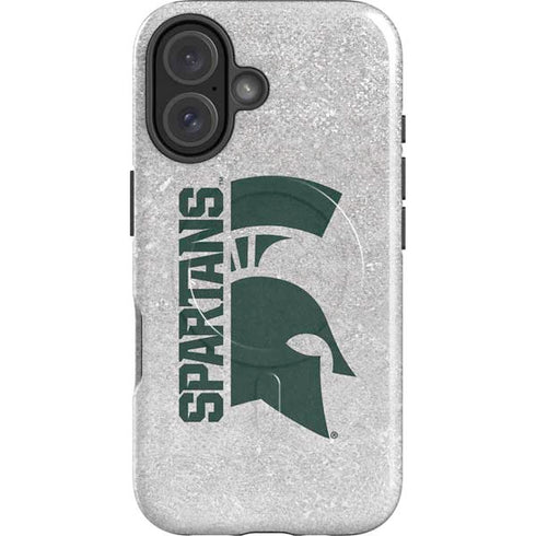 Michigan State University Spartans Half Logo iPhone 16 Plus Magsafe Impact Case