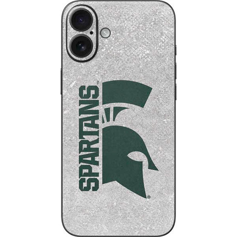 Michigan State University Spartans Half Logo iPhone 16 Plus Skin