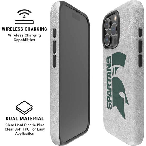 Michigan State University Spartans Half Logo iPhone 16 Pro Magsafe Impact Case
