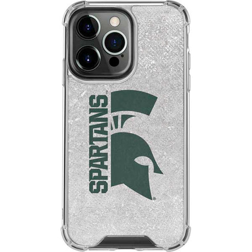 Michigan State University Spartans Half Logo iPhone 16 Pro Max Clear Case