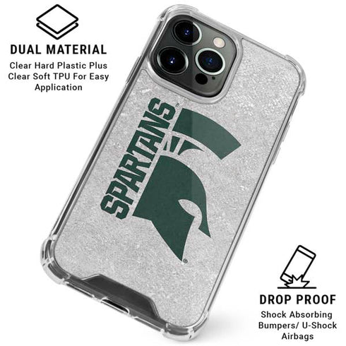 Michigan State University Spartans Half Logo iPhone 16 Pro Max Clear Case