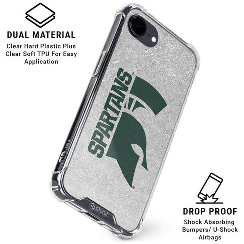 Michigan State University Spartans Half Logo iPhone 16e Clear Case