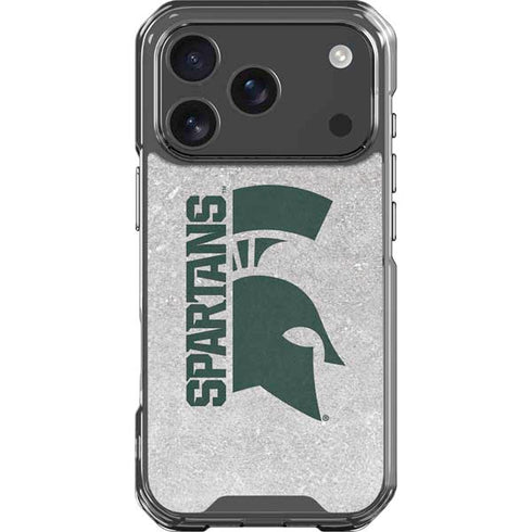 Michigan State University Spartans Half Logo iPhone 18 Pro Clear Case